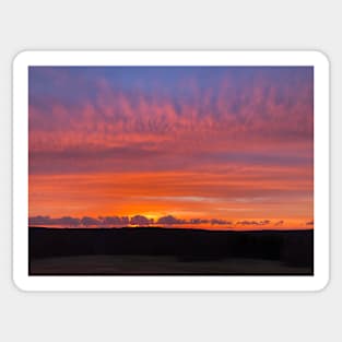 Mill Road Scenic Overlook September Sunset Sticker